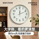 RHYTHM Japanese silent luminous living room large wall clock home light luxury simple fashion wall watch 32cm wall hanging CMG635WR08