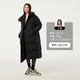Tambor Down Jacket Women's Long Puff New National Standard 90 Fleece Hooded Fashion Winter Warm Jacket Black 160