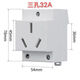 Modular socket five holes AC30 guide rail 3 holes 32A AC30 guide rail socket 3 holes 32A