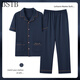 BSTB extra large size 7XL extra large cotton trousers half-sleeved pajamas for men summer fat plus fat plus size 300Jin Jin equals 0.5kg Fat HD12001 short-sleeved trousers suit 7XL260-330Jin Jin equals 0.5kg
