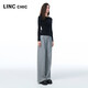 Jin Yujie 2025 Autumn New Product Velvet Casual Pants Long Women's Loose Warm Straight Wide Leg Pants S253KP479Y Dark Gray S Suitable for 100Jin Jin is equal to 0.5kg or less