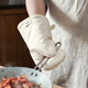 Raft core German insulated gloves kitchen extended household non-slip thickened baking tools microwave oven anti-scalding gloves insulated baking gloves-1 piece (length 23*width 12cm)