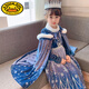 G.duck Elsa Princess Dress Autumn and Winter Plus Velvet Thickening Western Style Girls Frozen Elsa Dress Dress 120 Suitable for Height 100-110cm One Size 8969 Skirt Spring and Autumn Style + Cape Crown Stick