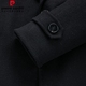 Pierre Cardin wool double-sided woolen coat for men, removable goose down lining, thickened business casual lapel woolen coat for men