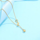 Zokai yellow 18K gold necklace plain gold chain versatile Chopard chain zipper with chain birthday gift X00590