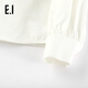 E.I children's clothing girls white shirt autumn medium and large children long-sleeved polo collar bleached 120
