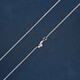 CHINA GOLD Platinum Necklace Heart Tail Adjustable Chopard Chain Versatile Gift for Boyfriend Holiday Birthday 2025 About 4.3g