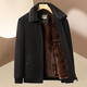 Dad's jacket, velvet thickened jacket, middle-aged and elderly jacket, casual and warm, middle-aged men's autumn and winter top, dark gray 03-05 2XL /185 145-155Jin Jin equals 0.5 kg