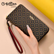 Goldlion Card Holder Wallet Two-in-One Women's Bank Card Holder ID Bag Women's Light Luxury 2025 New Card Holder Wallet One-In-One Burgundy Official Genuine One Counterfeit Penalty Ten