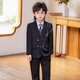 Carrot beibei children's dress boy host piano stage performance dress flower girl birthday suit black three-piece suit 150