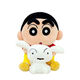 Shantou Lincun Genuine Crayon Shin-chan Doll Little White Dog Gift for Children Boys and Girls Doll Gift Plush Crayon Shin-chan Summer Series-Shirt Style 22cm Official Genuine with Security Code