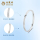 Lao Fengxiang PT950 platinum baby's breath bracelet for women, genuine platinum bracelet for women, high-end birthday gift for wife and girlfriend, platinum baby's breath bracelet, 56 rings, about 11.8g