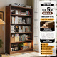 Jiayi solid wood bookshelf floor-standing storage rack living room bookcase storage cabinet integrated wall combination cabinet storage cabinet display cabinet