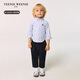 Teenie Weenie Kids 25th spring and summer long-sleeved striped shirt for boys and girls, blue 130cm