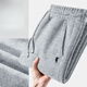 KWHW light luxury high-end brand casual sports straight pants for men in autumn and winter new plus velvet loose casual pants for men, navy blue riding straight spring and autumn XL (120-140Jin Jin equals 0.5 kg)