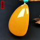 Amber School, one thing, one picture, one certificate, natural beeswax pendant, sweater chain, necklace, chicken fat red amber, no cracks, pendant, 37.48g, 56*43*26mm