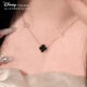 Disney (Disney) four-leaf clover necklace for girls to give to best friends, practical, heart-warming, high-end, light luxury, niche girlfriend birthday gift for women, lucky four-leaf clover-necklace, free castle gift box