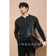 ZINGCHEN machine washable cotton cashmere ZINGCHEN old money Henry collar knitted sweater men's autumn and winter long-sleeved bottoming shirt dark gray regular S