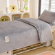 Winter double-sided milk velvet three-piece set, thickened and warm student dormitory sheets and quilt cover, anti-static and lint-free, haze gray, extremely warm, anti-static, lint-free, 1.2m bed sheet style three-piece set, quilt cover 150*200cm