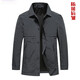 BOSS business casual jacket men 2025 new autumn single-breasted high-end brand middle-aged men's thin cotton jacket dark gray L 175 suitable for 130-145 Jin Jin equals 0.5 kg