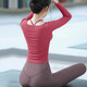 Shuangxiu yoga clothing tops for women 2025 new high-end dopamine Pilates training clothing stunning fitness suit autumn and winter Mumei red S 85-100