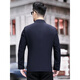 JINBA 2025 new middle-aged men's lapel jacket spring and autumn thin business casual jacket men's 8823 navy blue M 170-