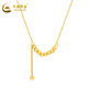 CHINA GOLD gold necklace 18K gold AU750 ball bead necklace birthday gift for girlfriend