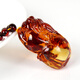 Yuzhi, a variety of 1 items, 1 certificate, 1 shot, collection of natural flower amber Pixiu pendant, amber pendant, sweater chain, holiday gift G349 collection of orphan Pixiu 9.2g, with bead chain