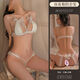 Sexy underwear underwear open pearl massage thong large size sexy suit for women pearl suit white