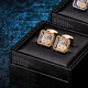 KFLK high-end cufflinks men's gear cufflinks shirt light luxury hollow French cufflinks Cfflinks custom lettering gold
