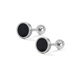 TFY medical titanium steel earrings for men, trendy, high-end, handsome, black, round, hypoallergenic, ear piercing, screw-buckle earrings, 5mm titanium steel earrings, one pair