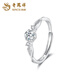 Lao Fengxiang PT950 platinum sparkling ring for women, new platinum ring, birthday gift, Mid-Autumn Festival gift for girlfriend, platinum sparkling ring, about 1.9g, brand gift box