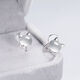 NSYCA Old Phoenix 999 Sterling Silver Lucky Cat No Piercing Ear Clip Silicone Painless Cute Kitten Glazed Ear Jewelry Cat Ear Clip Platinum Pair Lao Fengxiang Same Style