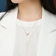 Chow Sang Sang 18K rose gold mint series square K gold clavicle chain necklace 92234N pricing 47 cm