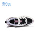 361 Children's Shoes Girls' Warm Cotton Shoes 2026 Winter New Middle and Large Children's Shoes Carbon Black/Feather White/Purple Pink 34