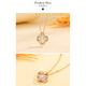 Lirokini necklace for women, 18K gold four-leaf clover necklace, pendant, high-end jewelry, birthday commemorative Chinese Valentine's Day gift for girlfriend, 18K rose gold smart necklace, brand gift box