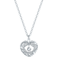 Saturday Fu PT950 platinum necklace for women platinum love pendant birthday gift B0622169 about 4.93g 40+5cm