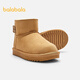 Balabala children's shoes children's snow boots boys and girls short boots thickened velvet cotton boots anti-slip 2025 new winter boots