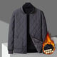 Men's lining cotton-padded jacket winter plus velvet thickened short style inner-wearing office worker base warm school uniform artifact cotton jacket navy blue zipper XL 120-140Jin Jin is equal to 0.5 kg