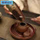 Jiutu Ancient Song Yuanzuo Brass Handmade Tea Cone Tea Needle Tea Spoon Retro Tea Spade Tea Ze Teaspoke Tea Dial Kung Fu Tea Ceremony Accessories Curved Tea Ze Wutong Double Rabbit Brown 172*63*