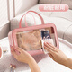 Kitchen Story Travel Toilet Bag Portable Cosmetic Bag Double Layer Wet and Dry Separation Large Capacity Business Travel Makeup Storage Bag Bag for Women and Men Double Layer Medium Pink