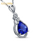 Philop Necklace Women's Tanzanite Blue Gemstone Pendant High-end Luxury Jewelry Valentine's Day Birthday Gift for Girlfriend 1.8 Carat Tanzanite Necklace Brand Gift Box