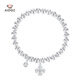 Aido Diamond pt950 platinum pumpkin bead bracelet for women, thick and elegant platinum transfer ball bracelet for men, net weight 25.02g, about 6mm thick