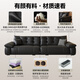 DDC Italian minimalist leather sofa simple living room 2025 new straight row bear hug electric functional leather art sofa bed double armrest single seat (ordinary non-functional model) S-class wear-resistant ecological leather + Dixi space cloud sitting seat bag