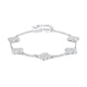 Mengjinyuan platinum bracelet for women PT950 crushed ice four-leaf clover bracelet lucky five flowers as a birthday gift for girlfriend