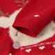 DAVE&BELLA sweater red Christmas children's clothing winter children's New Year's tops knitted clothes