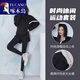 Woodpecker autumn and winter new running fitness suit women's outer wear morning running windproof hooded loose Pilates yoga sportswear Star Black two-piece set M