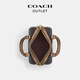 COACH Gift Outlet Women's Bag Classic Presbyopic ROWAN Mini Boston Shoulder Crossbody Bag Handbag IM/Walnut/Brown