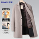 Luo Meng cashmere woolen woolen coat men's mid-length slim fit autumn and winter removable goose down lining coat