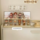 Yusenyi Ono Blind Box Box Transparent Ma Figure Display Cabinet is suitable for dustproof storage of bubble ornaments, special display display stand, cream white (large blind box display stand), no installation required and ready to use out of the box